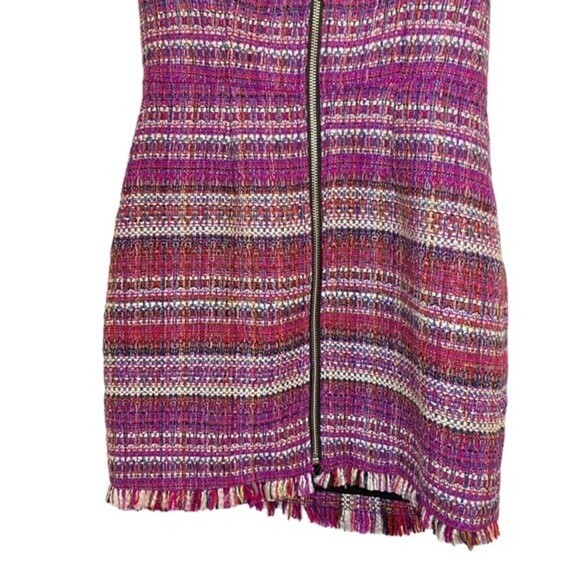 Revolve NBD Pink Preppy old money Barbiecore Tweed Zip Strapless Mini Dress XS - Picture 7 of 14